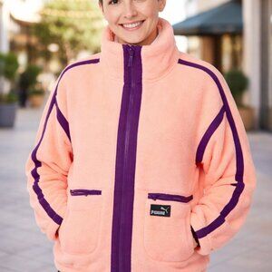 NWT - Large PUMA fleece jacket.  Plush, long sleeves, zippered pockets. Casual